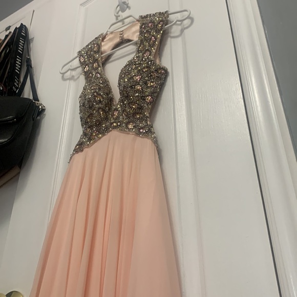 Jovani long open back dress - Picture 6 of 8